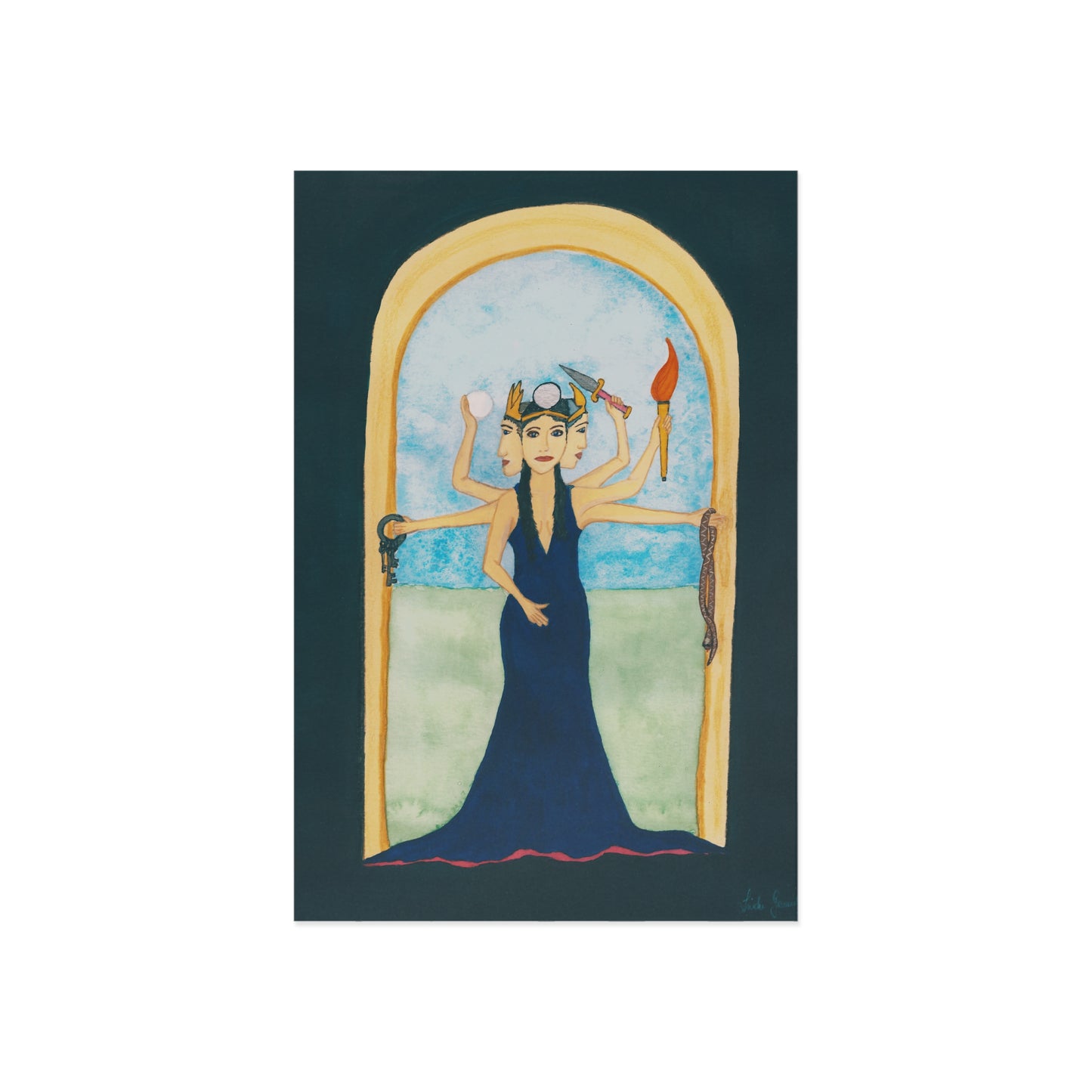 Goddess Hekate Fine Art Postcard